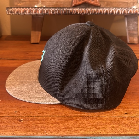 Fox Head Racing Snapback Flat Bill Hat Cap, Adjustable, Black And Gray With Logo - Picture 2 of 5